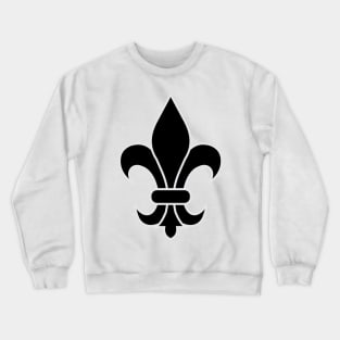 fleur de lis (black) Crewneck Sweatshirt